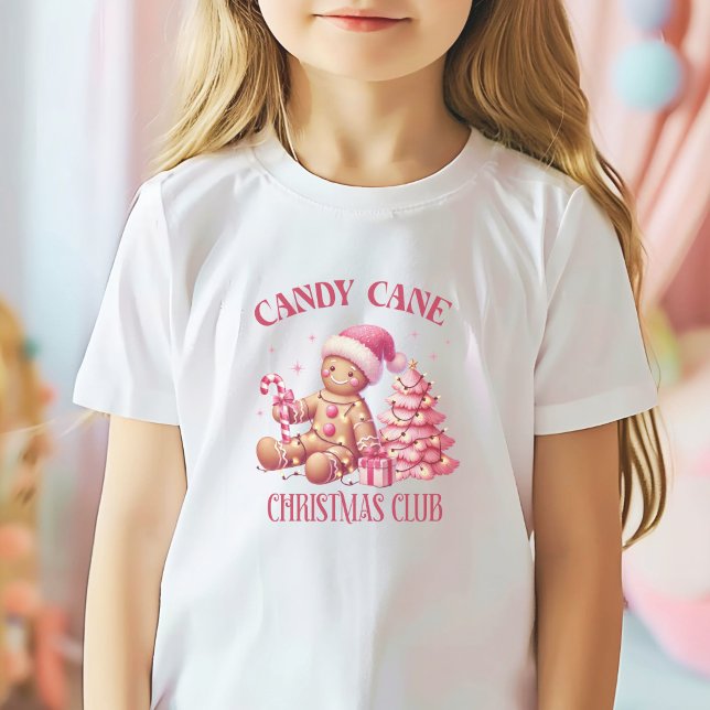 Candy cane jul t shirt (Girls Christmas tshirt Candy Cane Club)
