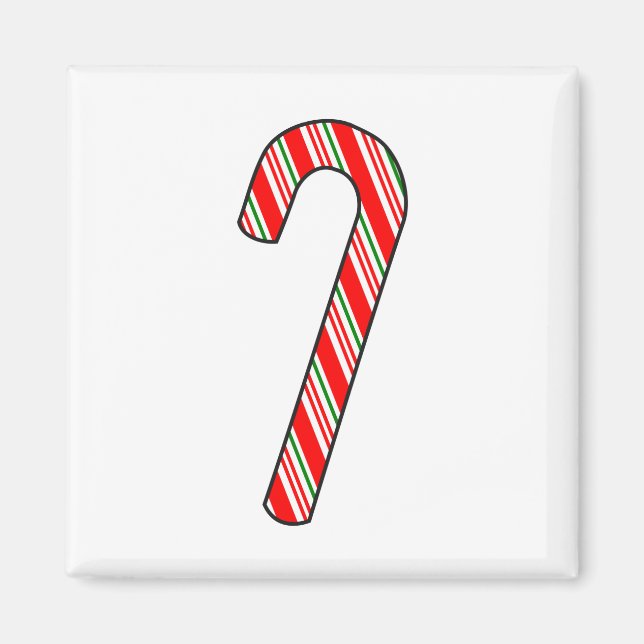 Candy cane jul Teckning Magnet (Framsidan)