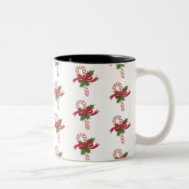 Candy cane jul Två-Tonad mugg