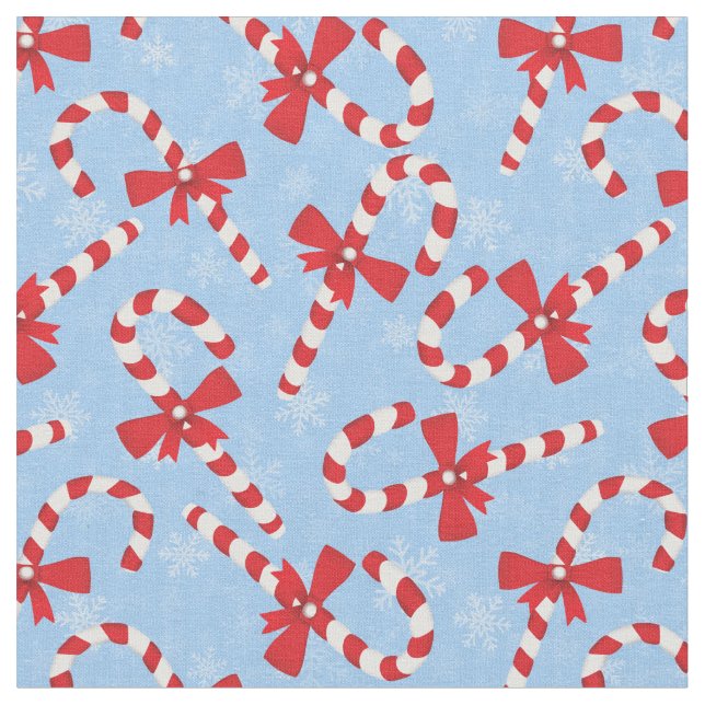 Candy cane jul tyg (Närbild)