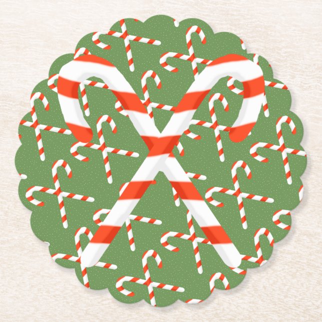 Candy cane jul-Underläggen Underlägg Papper (Framsida)