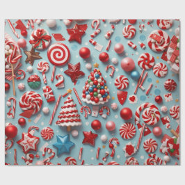 Candy Cane Jul Värld Presentpapper
