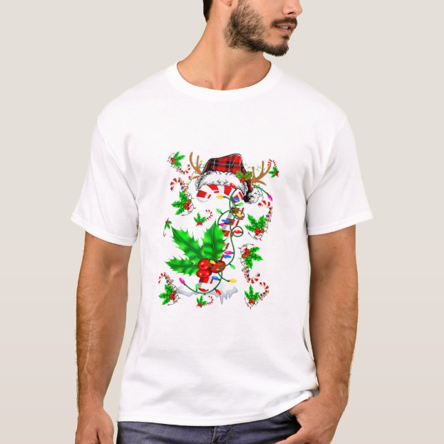 Candy cane Julafton Play Santa T Shirt (Framsida)