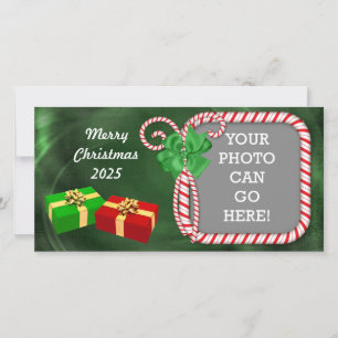 Candy cane julfotkortsdesign julkort