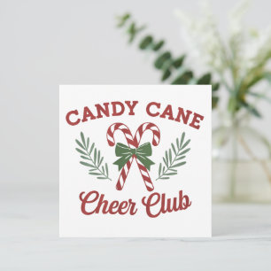 Candy Cane Julglädje Klubb Coquette Matchande Julkort