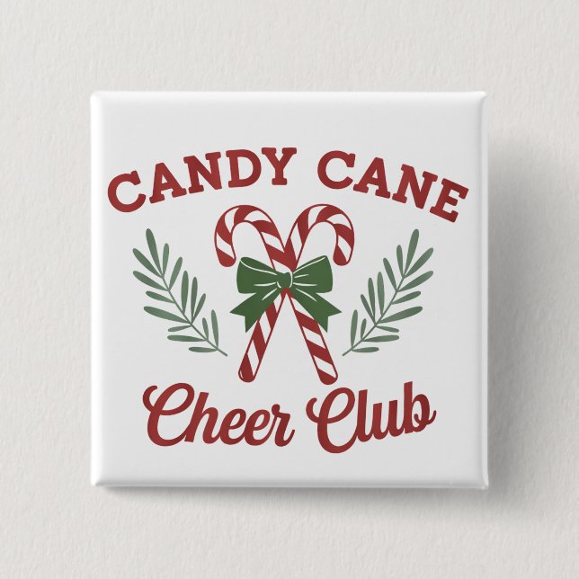 Candy Cane Julglädje Klubb Coquette Matchande  Knapp (Framsida)
