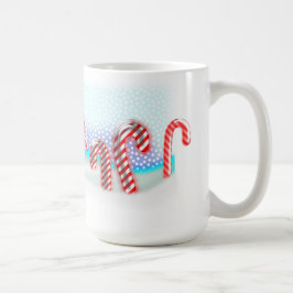 Candy cane-julgranen - stor kaffemugg