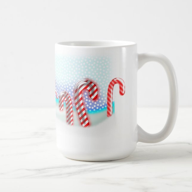 Candy cane-julgranen - stor kaffemugg (Höger)