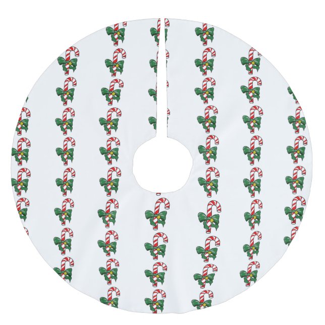 Candy cane julgransmatta borstad polyester (Framsidan)