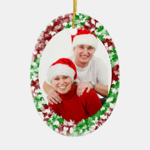 Candy cane julgransprydnad keramik