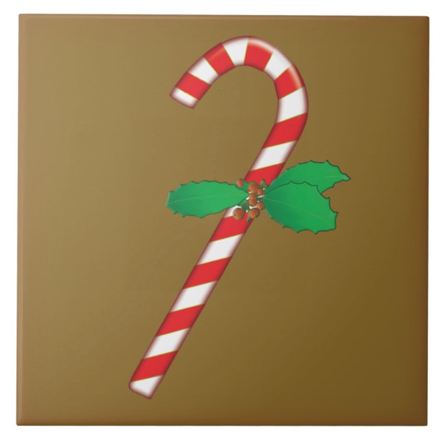 Candy cane julklapp kakelplatta (Framsidan)