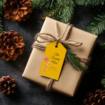 Candy Cane Julklappsetikett | Den Sötaste Noel