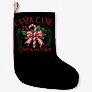 Candy Cane Julklubb Squad Matchande Vinter Liten Julstrumpa