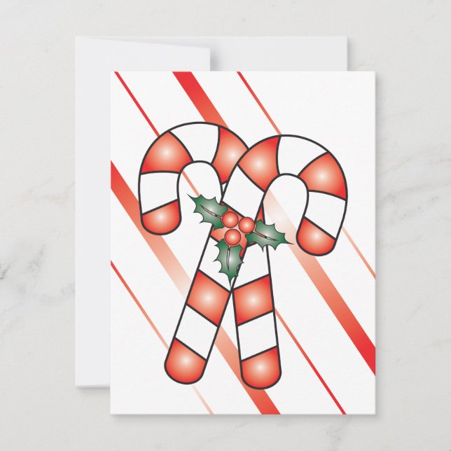 Candy cane julkort (Framsida)
