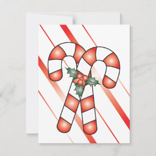 Candy cane julkort