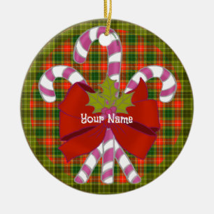 Candy cane julprydnader julgransprydnad keramik