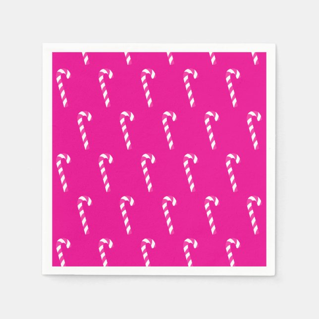 Candy cane Julrött Pappersservett (Framsidan)