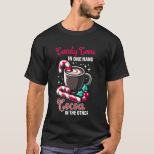 Candy Cane Kakao Jul Tomte Xmas Familj Kändis T Shirt
