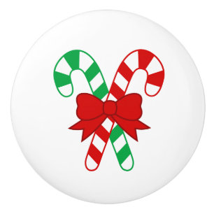 candy cane keramisk knopp