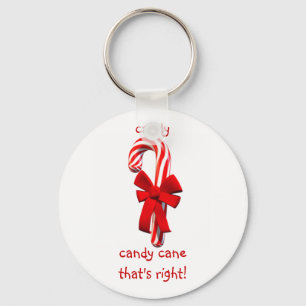 Candy cane Keychain Nyckelring