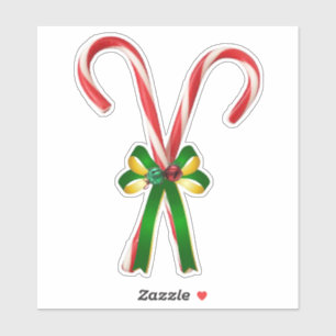 Candy cane klistermärken