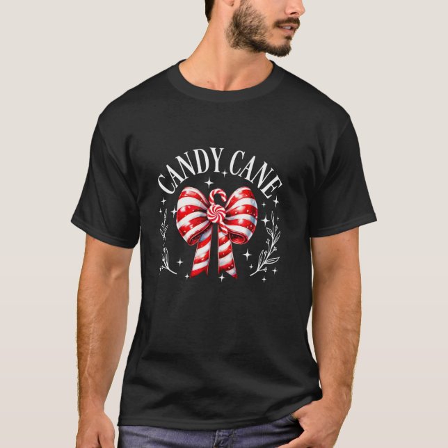 Candy cane Klubb  God jul Coquette T Shirt (Framsida)
