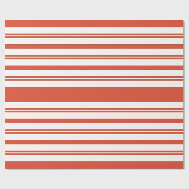 Candy Cane Kör-Remsa-Horisontell Presentpapper (Platt)