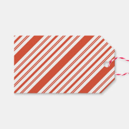Candy Cane Kör-Skrapa-Diagonal Presentetikett