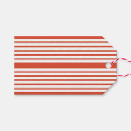 Candy Cane Kör-Stripe-Horisontell Presentetikett