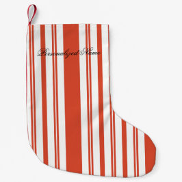 Candy Cane Kör-Stripe-Vertikal Liten Julstrumpa