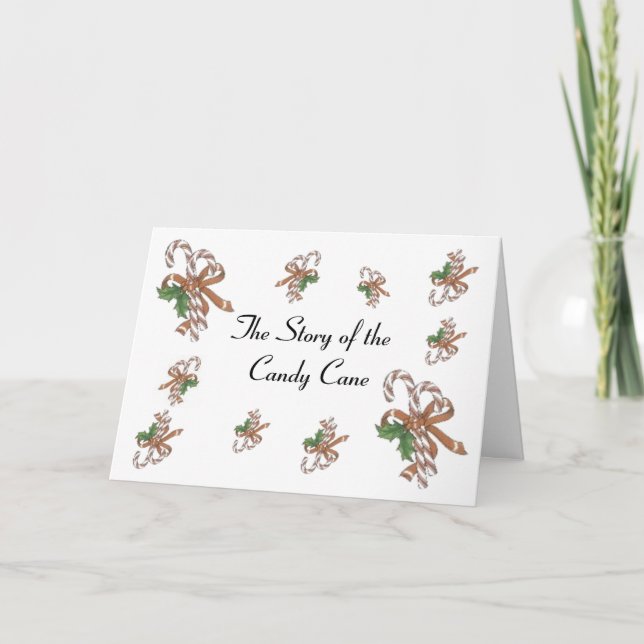 Candy cane-kortets historia helgkort (Framsida)