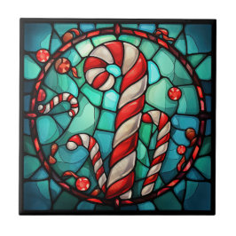 Candy cane-lagat glas kakelplatta