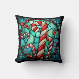 Candy cane-lagat glas kudde