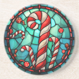 Candy cane-lagat glas underlägg
