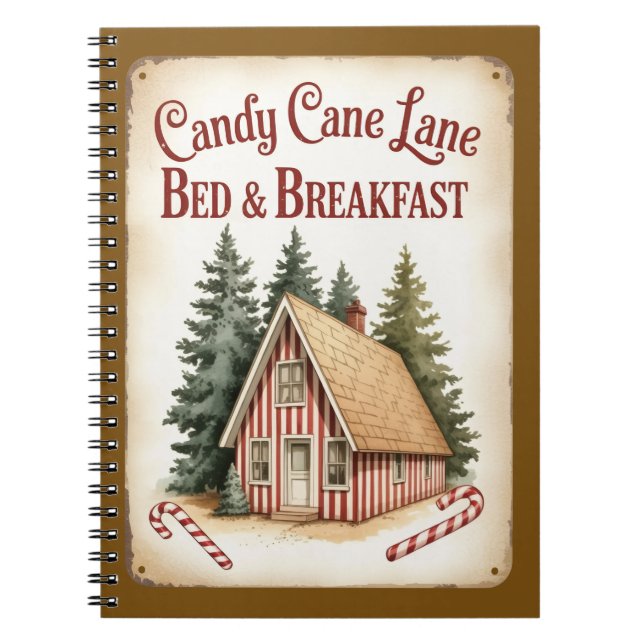 Candy Cane Lane-anteckningsbok Anteckningsbok (Framsidan)