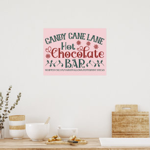 Candy cane Lane Hett Chocolate Pub Poster