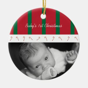 Candy Cane Lane prydnad (görad randig grönt) Julgransprydnad Keramik