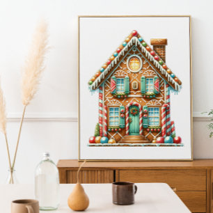 Candy cane Lane - The Sweet Gingerbröd House Poster