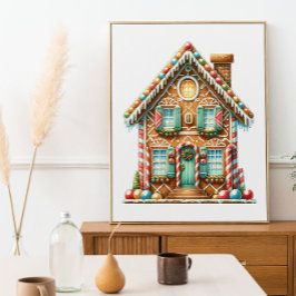 Candy cane Lane - The Sweet Gingerbröd House Poster