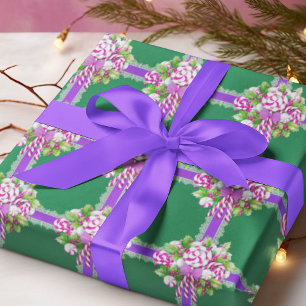 Candy cane Lila och Rosa jul Presentpapper