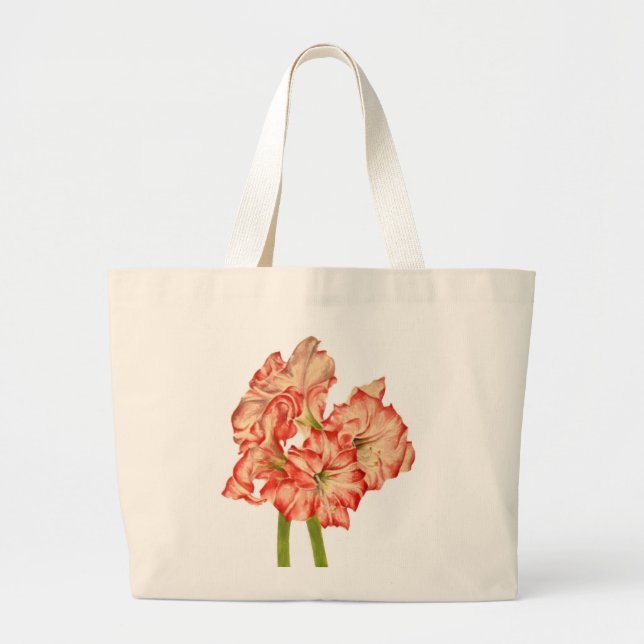 Candy cane Lilies på en Tote Bag Jumbo Tygkasse (Framsidan)