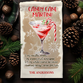 Candy cane Martini jul Cocktail Recipe Kökshandduk