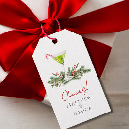 Candy Cane Martini och Misteltoe Par Högtid Presentetikett