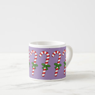 Candy cane med Grönt Ribbon Espressomugg