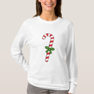 Candy cane med Grönt Ribbon T Shirt