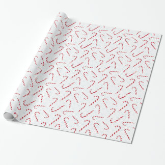 Candy cane med snöflingor som slår in papper presentpapper