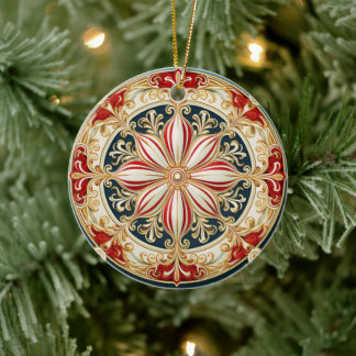 Candy cane Medallion Ornament 14851