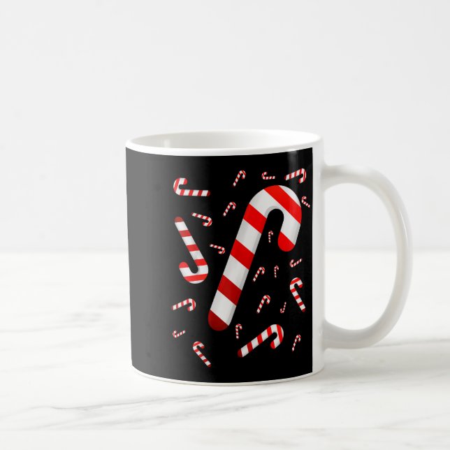 Candy Cane Merry And Bright Red And White Candy Co Kaffemugg (Höger)