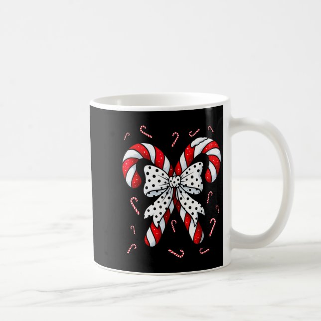 Candy Cane Merry And Bright Red And White Candy Co Kaffemugg (Höger)