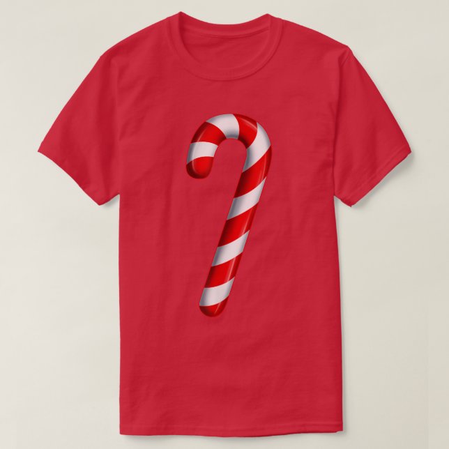 Candy Cane Merry and Bright Red and White Candy Co T Shirt (Design framsida)